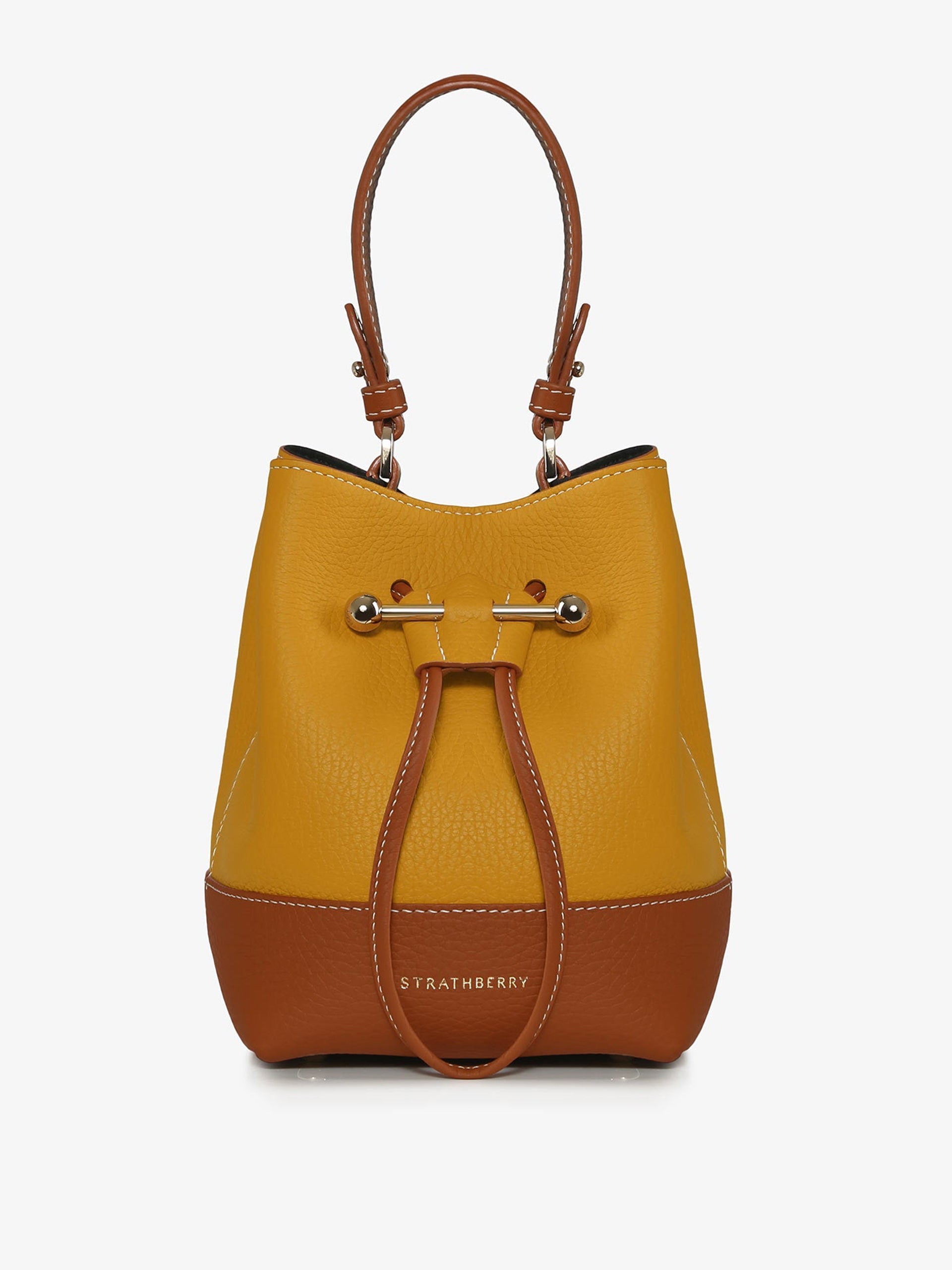 Tan Lana Nano bucket bag and pouch - Collagerie