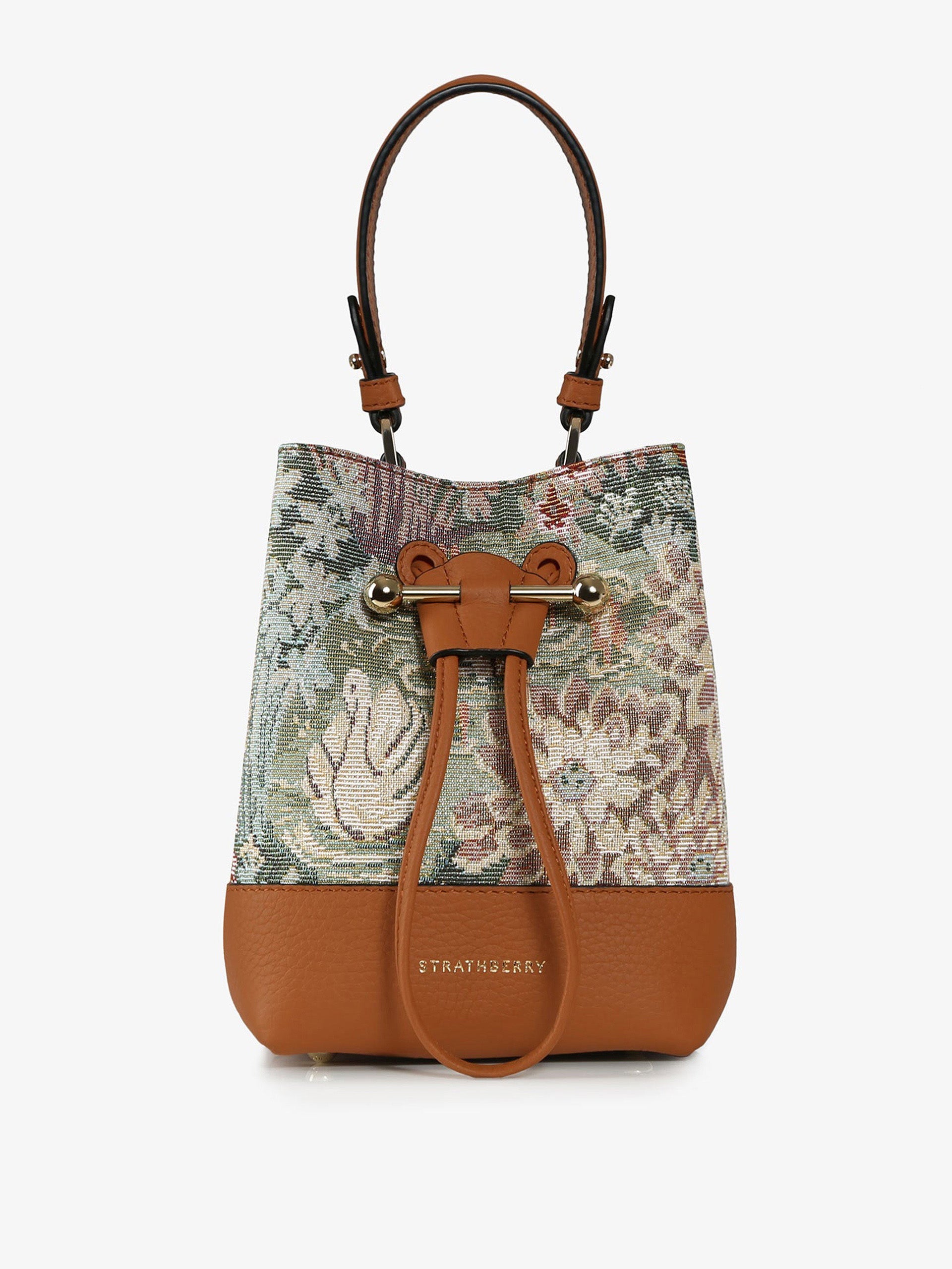 Vanilla and tan Lana Osette Midi bucket bag - Collagerie