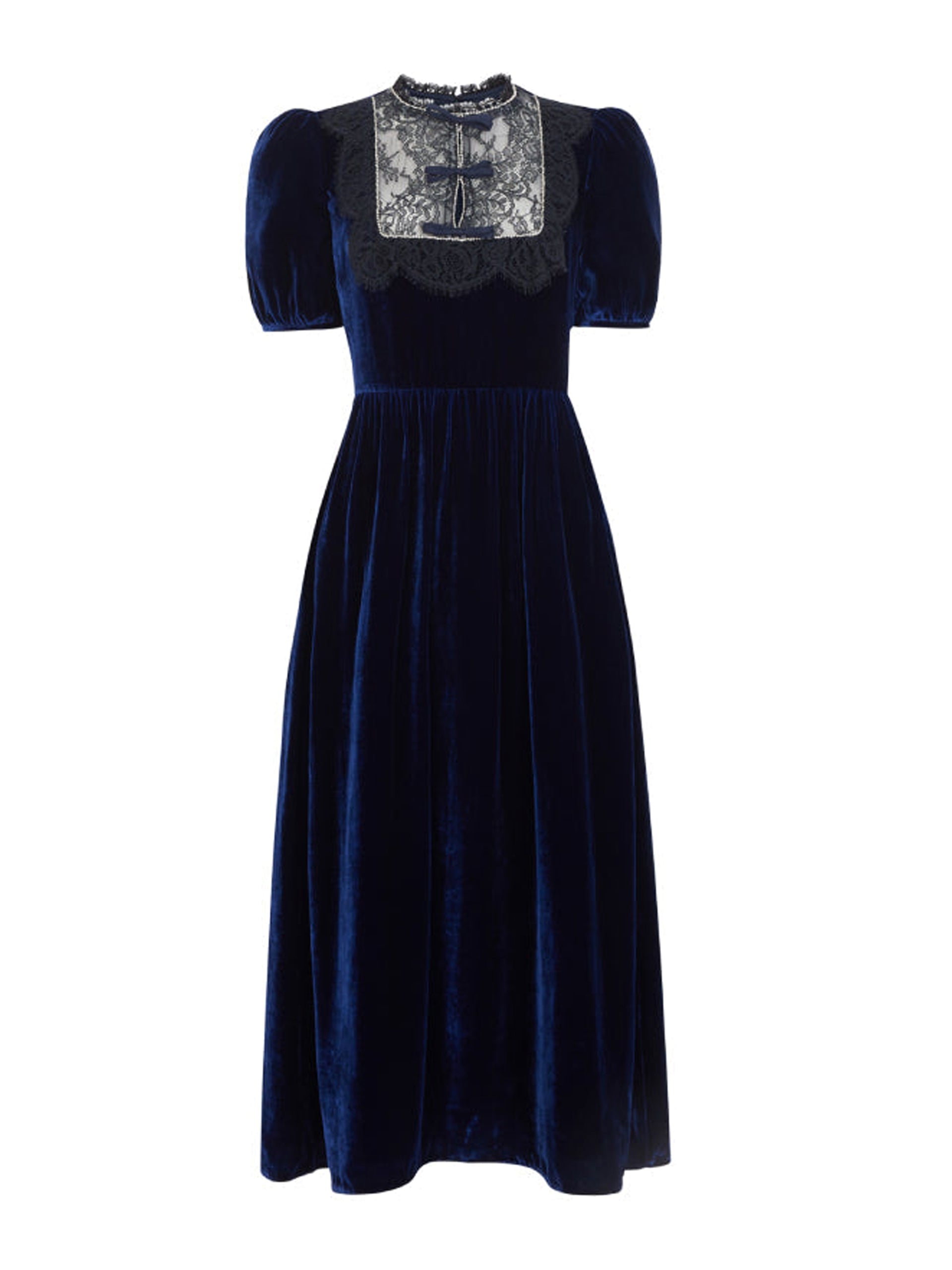 Cherie velvet dress in sapphire - Collagerie