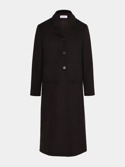 Issue Twelve Dark brown wool cashmere Elm coat at Collagerie