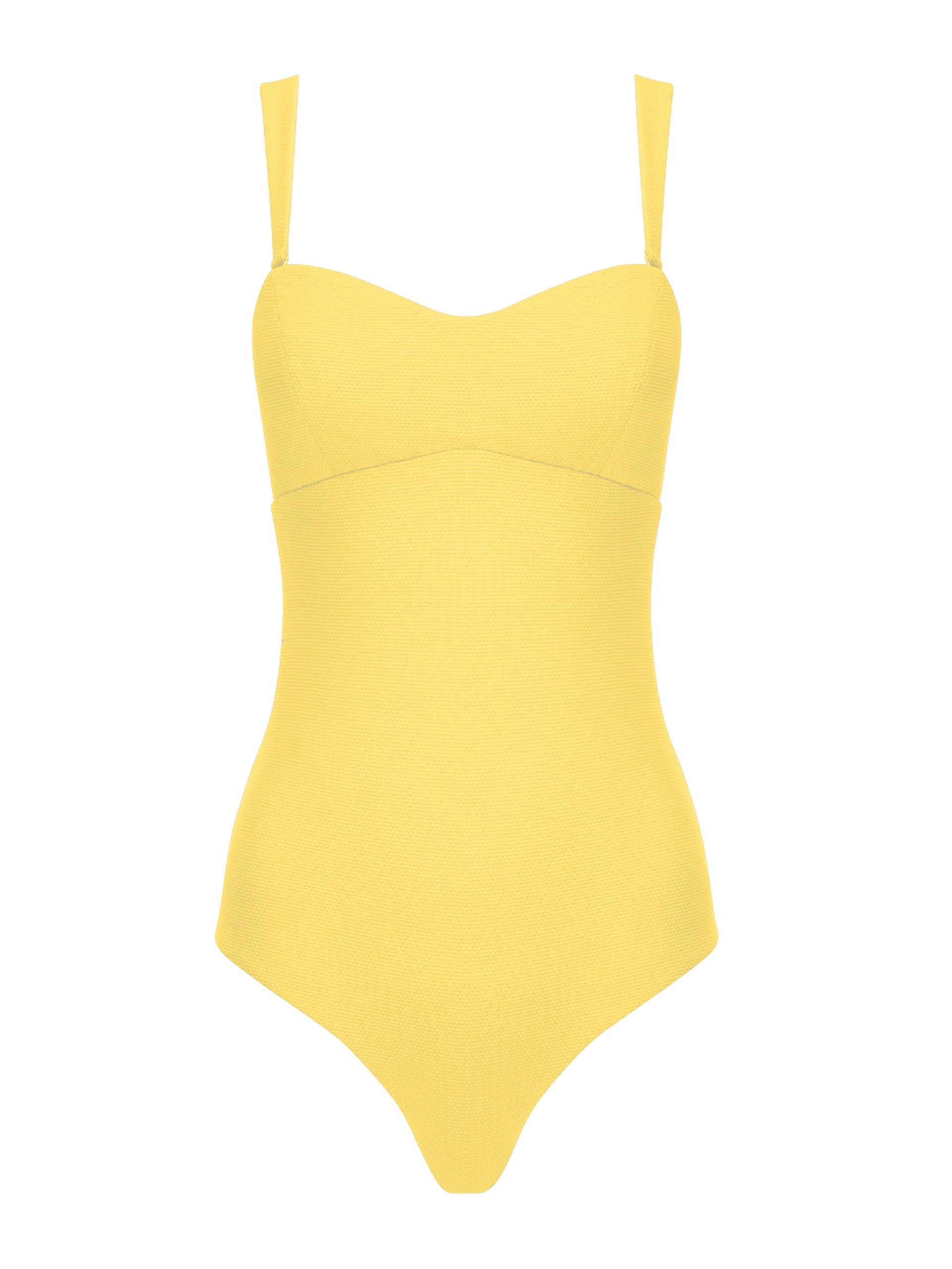 Citron yellow Laura bandeau swimsuit - Collagerie