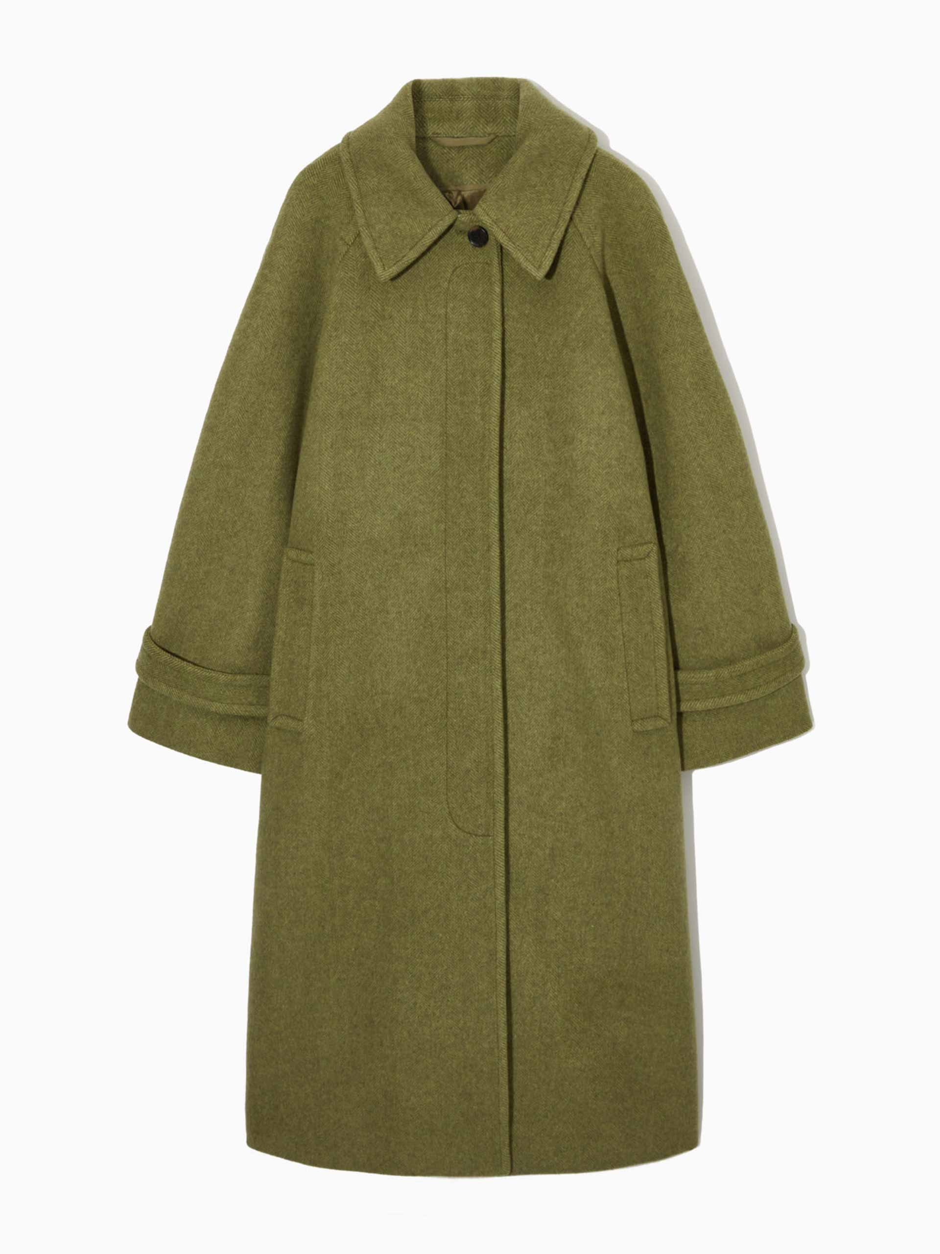 Tailored herringbone wool-blend coat - Collagerie.com