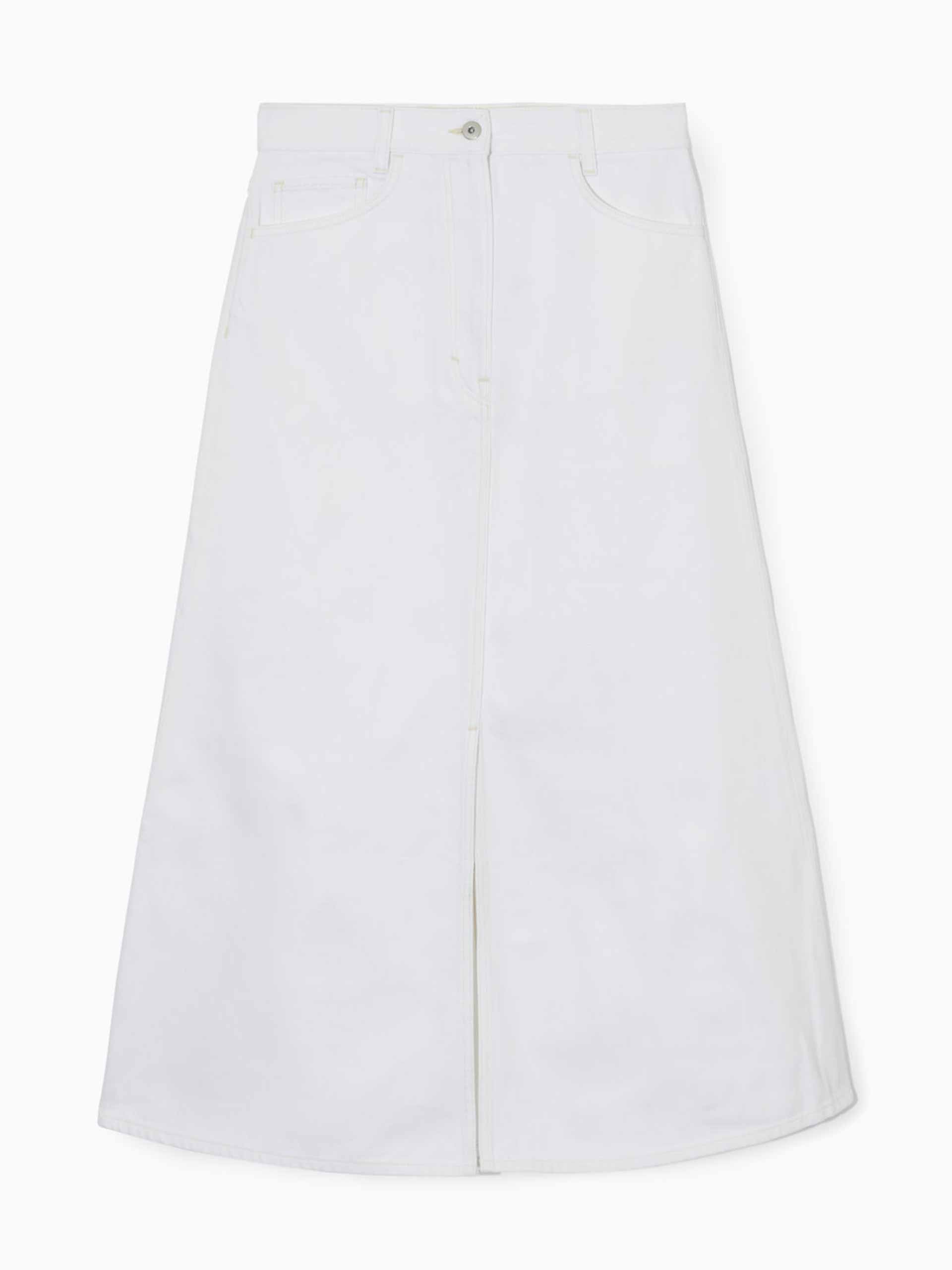 white denim midi skirt - Collagerie