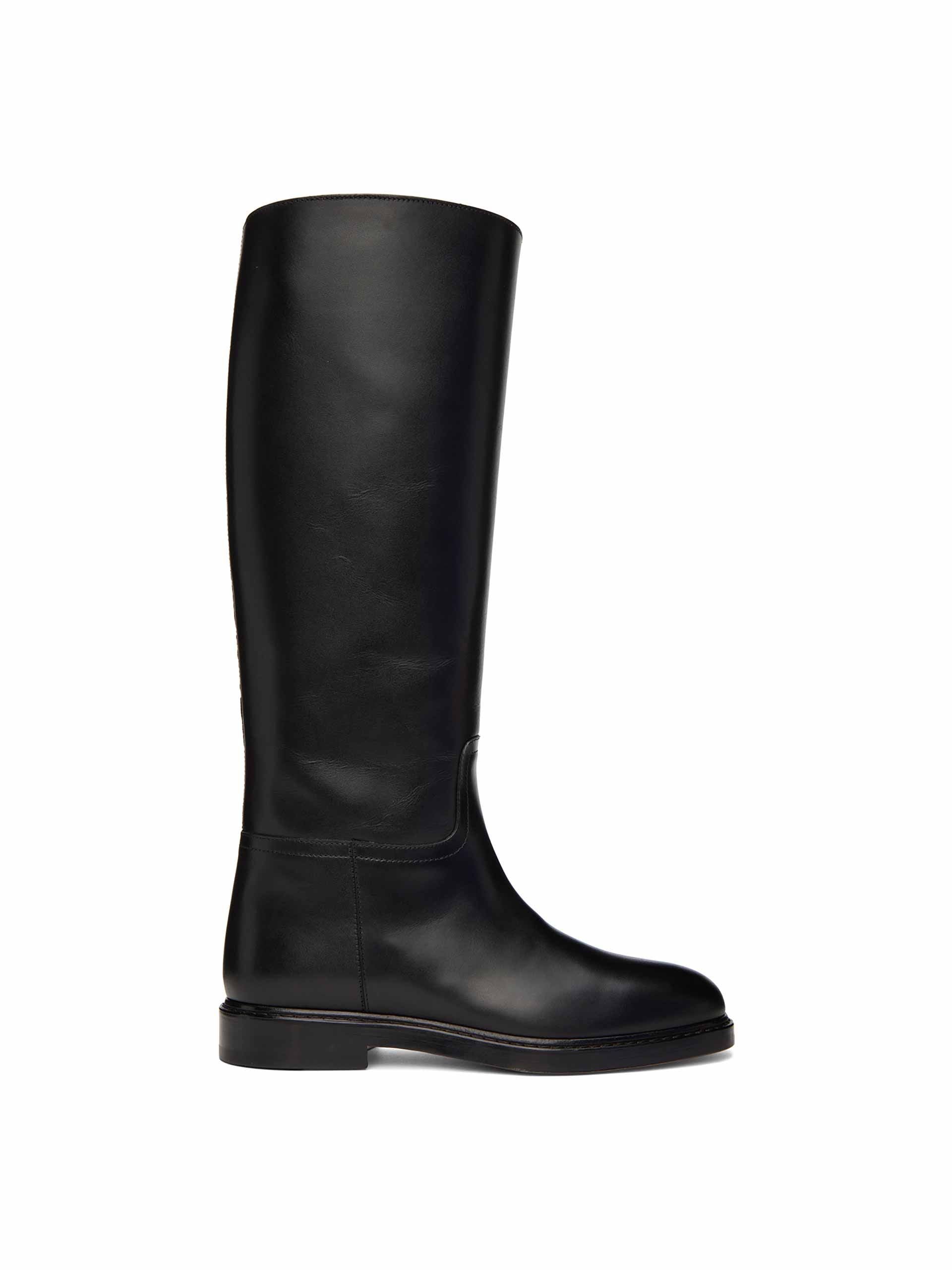 Black leather riding boots - Collagerie