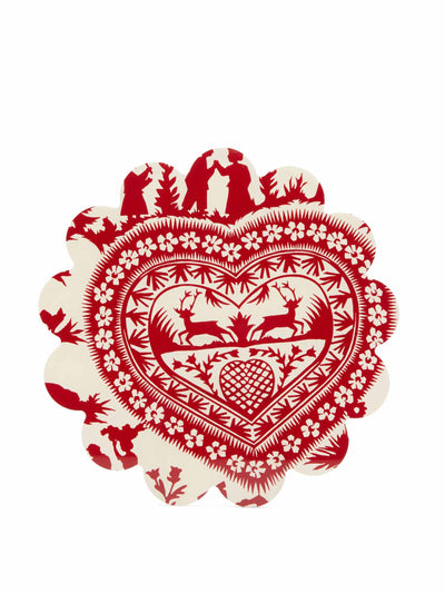 Marta Ferri X Pierre Fray Set of 2 red and white  placemats at Collagerie