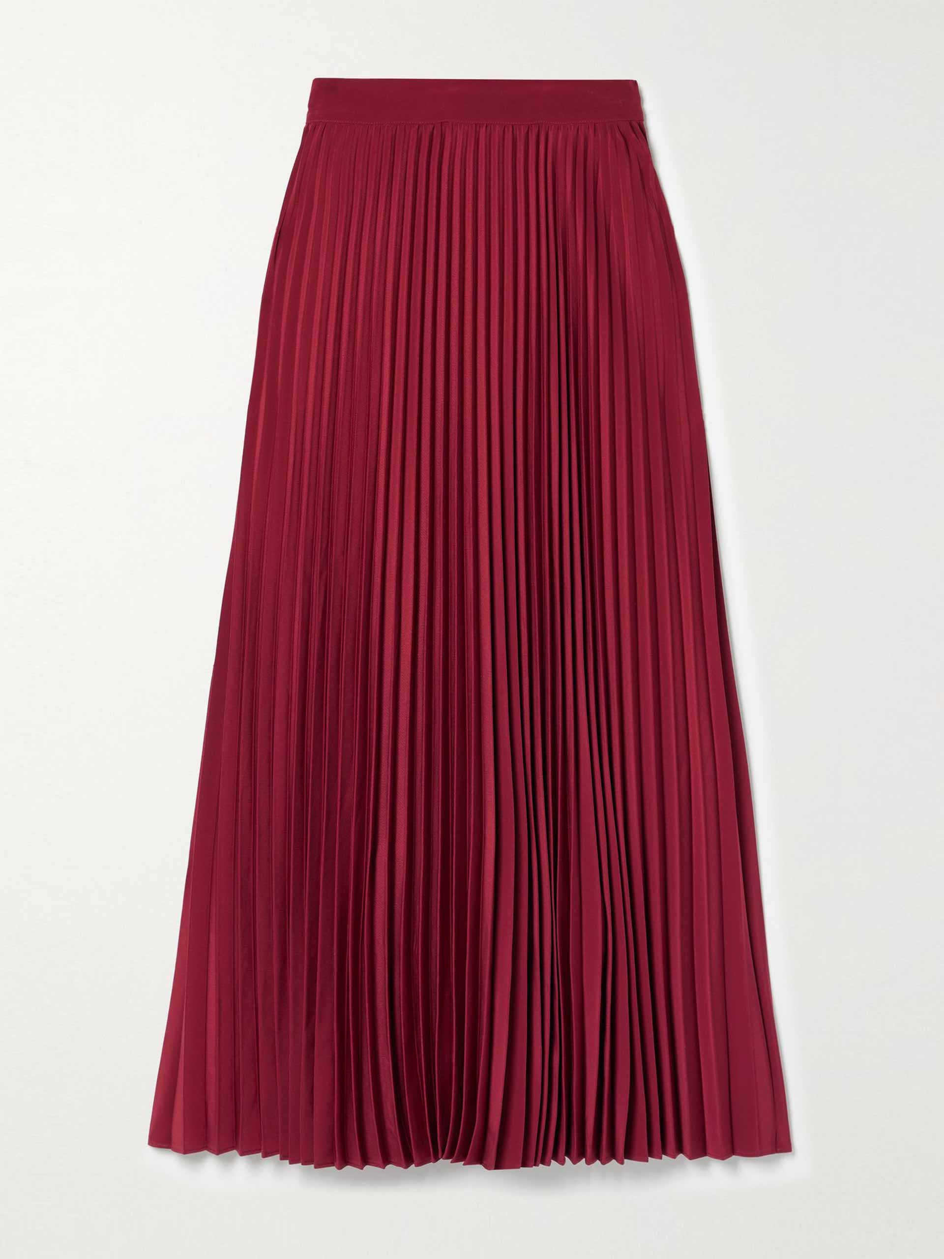 Pleated satin maxi skirt - Collagerie