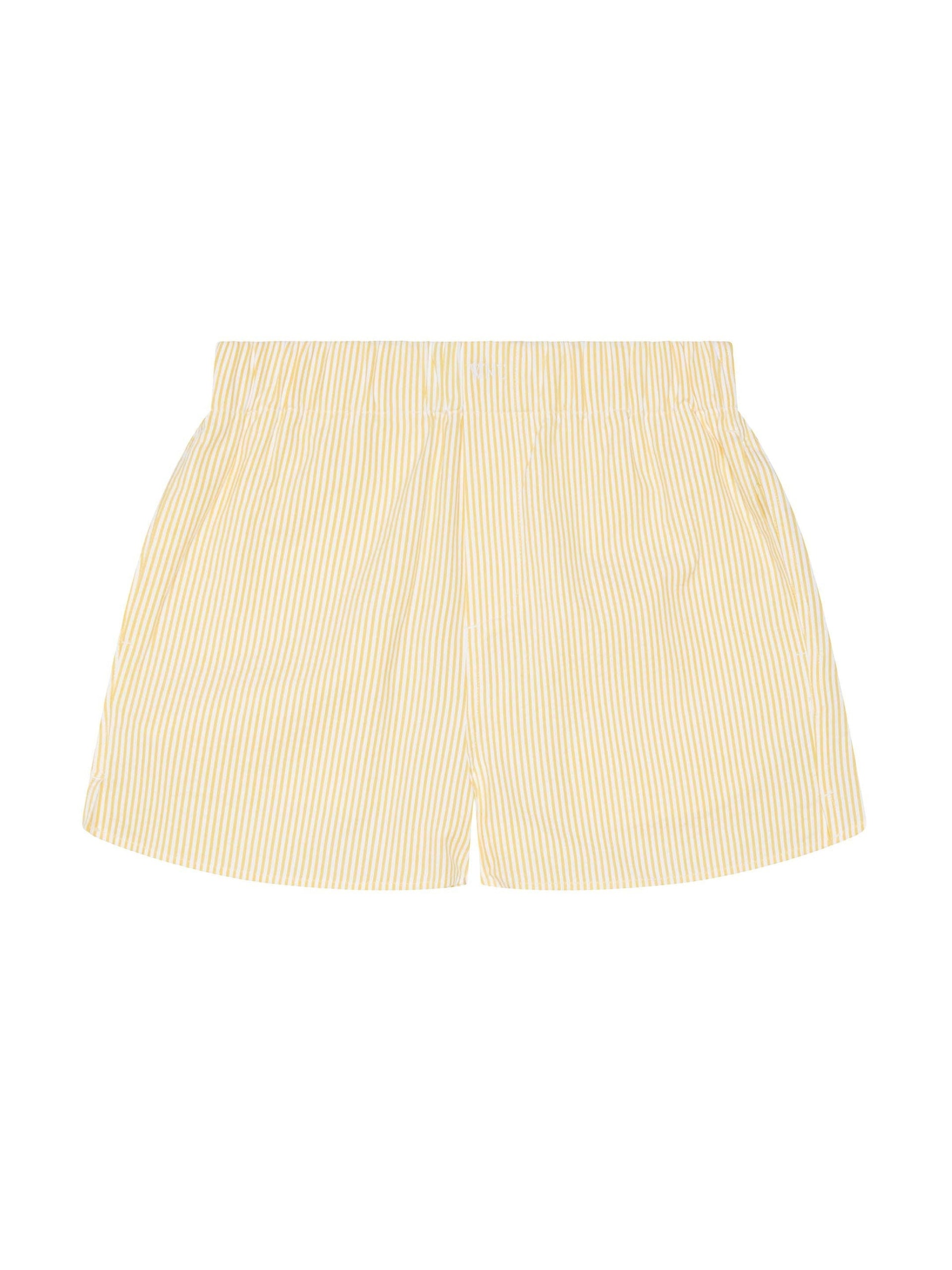The Short: sunshine yellow stripe seersucker - Collagerie.com