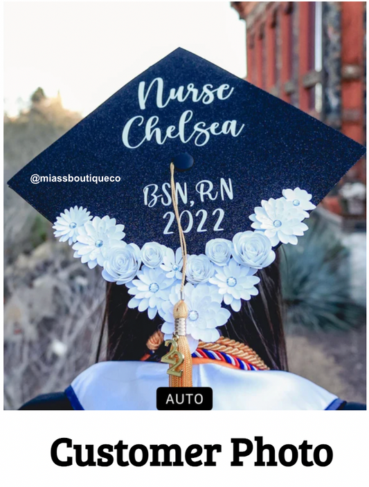 Nurse Graduation Cap Topper – GlitterMomz