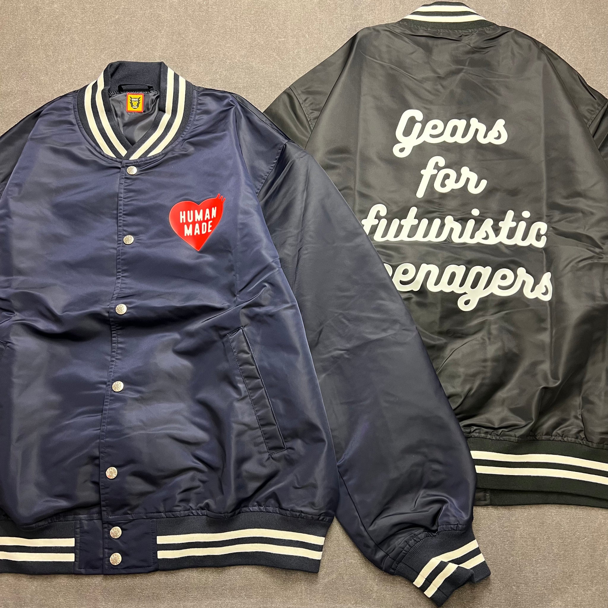 ネット通販 HUMAN MADE VARSITY JACKET Gray スタジャン メンズ | bca