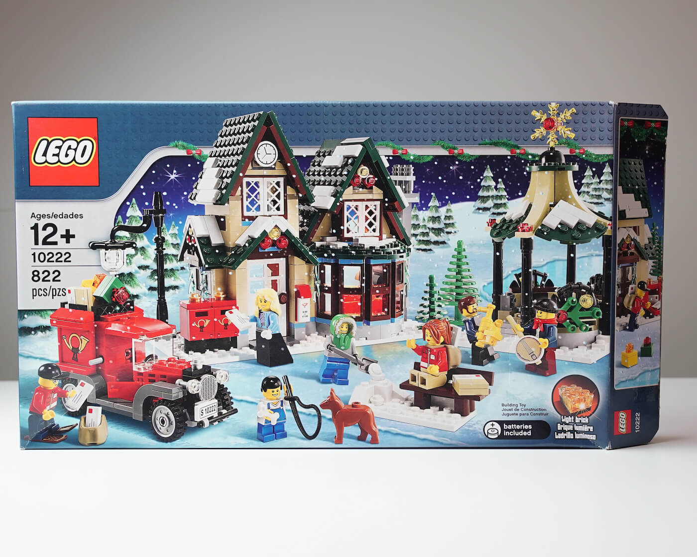 a photo of a lego box set, the them is a christmas village