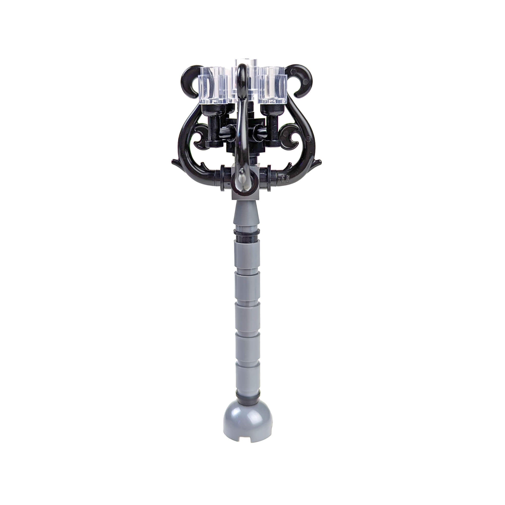 Gray & Black Spiral Lamppost - Building Set - Made Using LEGO® Parts