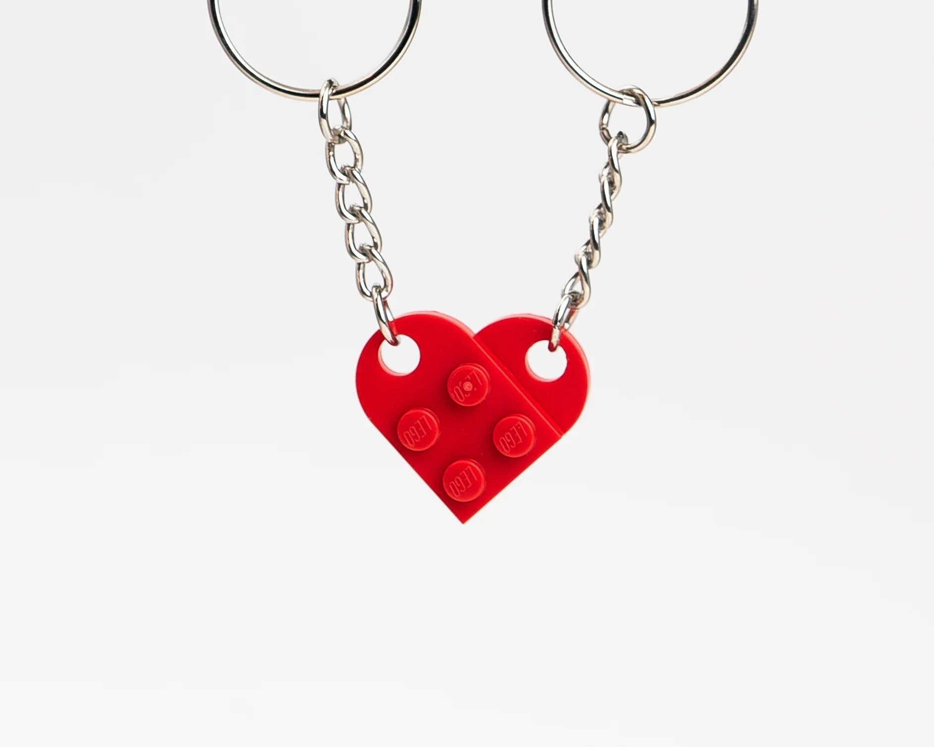 Lego Matching Heart Keychain