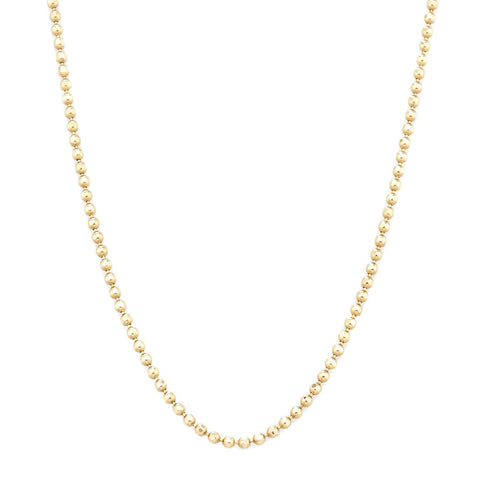 faceted bead chain necklace in yellow gold from vale jewelry