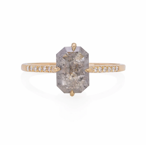 Vale Jewelry Fira Ring with Rose-Cut Grey Diamond