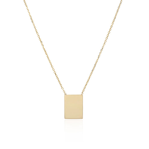 Vale Jewelry Rectangle Plate Necklace