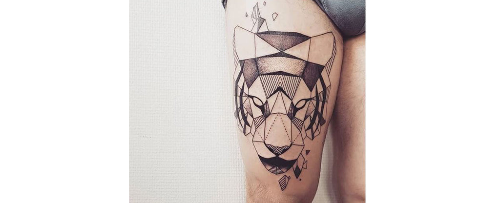 Geometric tiger done by John at Awhe Tattoos in Boksburg South Africa  r tattoos