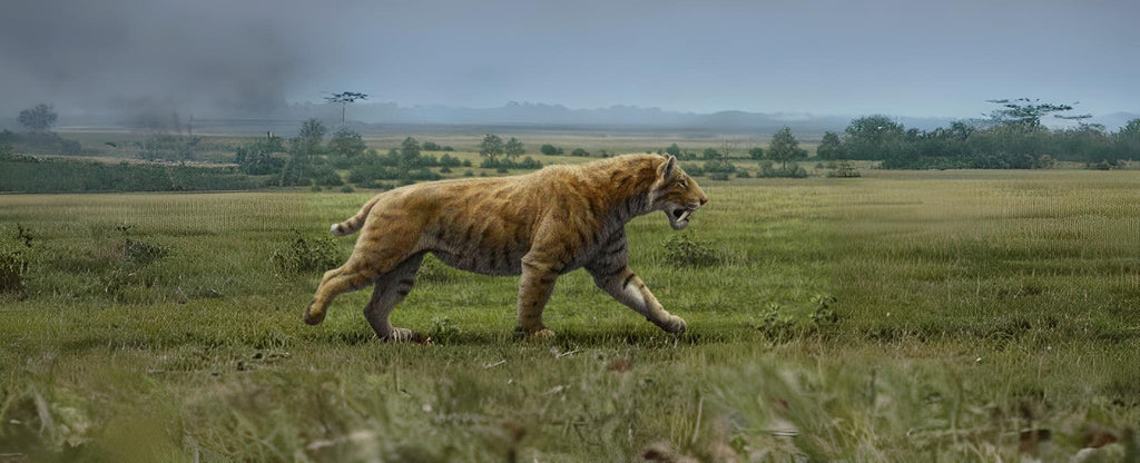 saber toothed tiger int the field