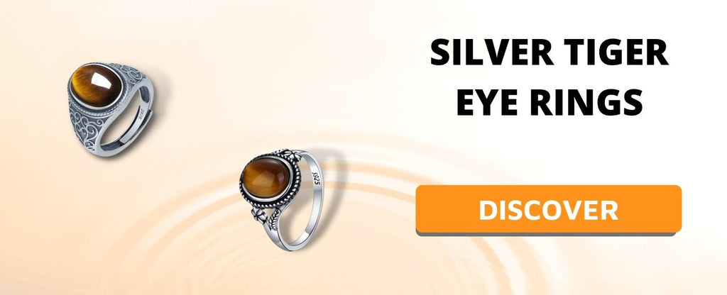 silver tiger eye ring