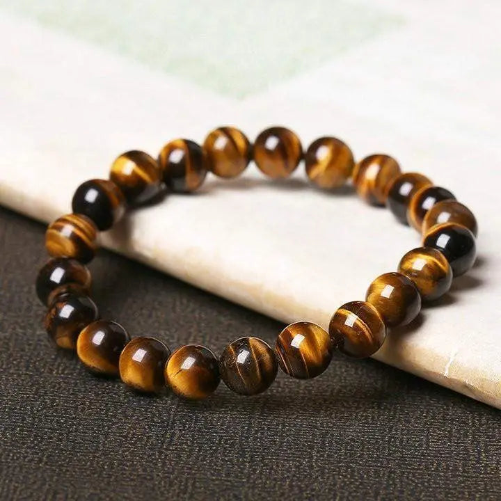 Mens Genuine Leather Tigers Eye Bracelet  Etsy in 2023  Tiger eye  bracelet Genuine leather Bracelets for men