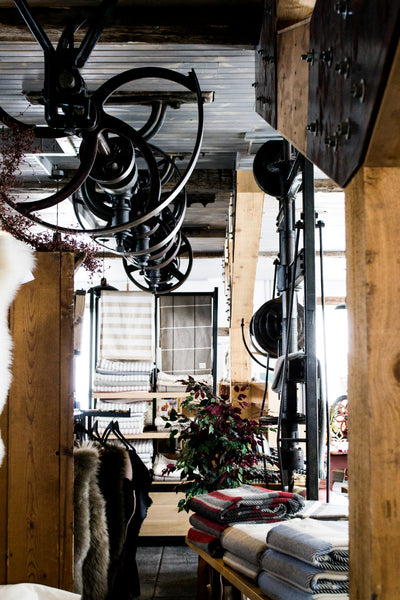 Interior of Warped and Woven Mill Mercantile shop