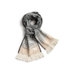 Black zazzy scarf tied in fashion knot style