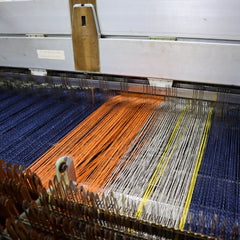 Sugar Bottom cotton yarn on the loom