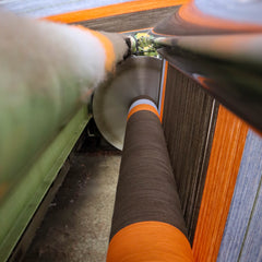 Wildcat Den cotton yarn on the loom