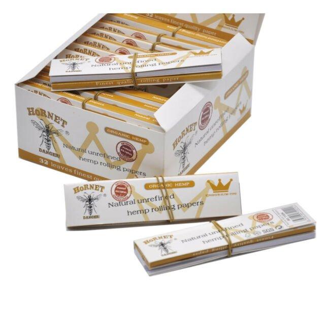 Hornet Natural Hemp Rolling Papers King Size + Tips 32 Booklet | High Note  Bongs