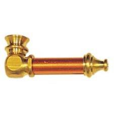 Spike Solid Brass Anodized Metal Smoking Dry Pipe with Cone Piece
