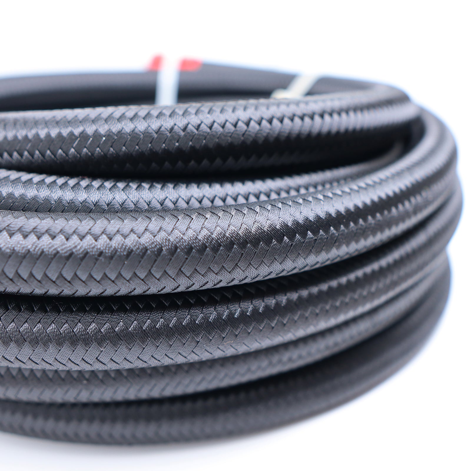 33FT Black Nylon Braided PTFE Fuel Hose E85 10 Fittings 6AN, 8AN