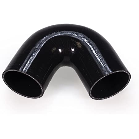 4PLY Silicone 90 Degree Reducer Elbow intercooler Hose Black - TT Racing