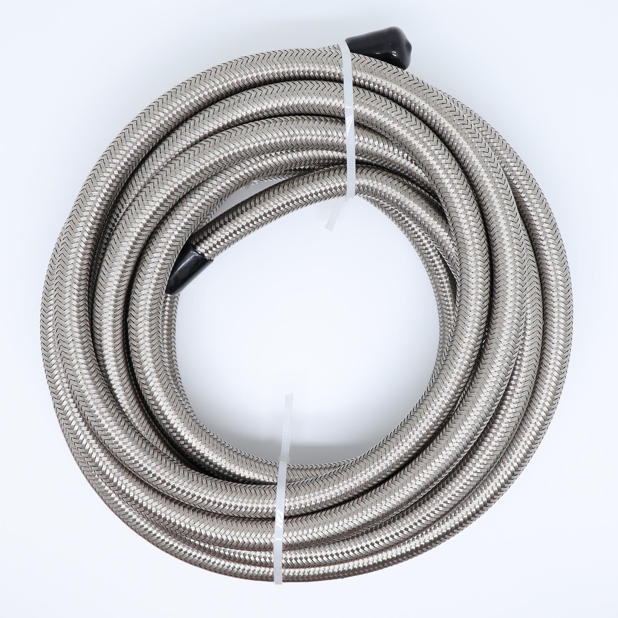 AN6 6-AN AN-6 (3/8) STAINLESS STEEL BRAIDED FUEL HOSE - 20ft - TT Racing