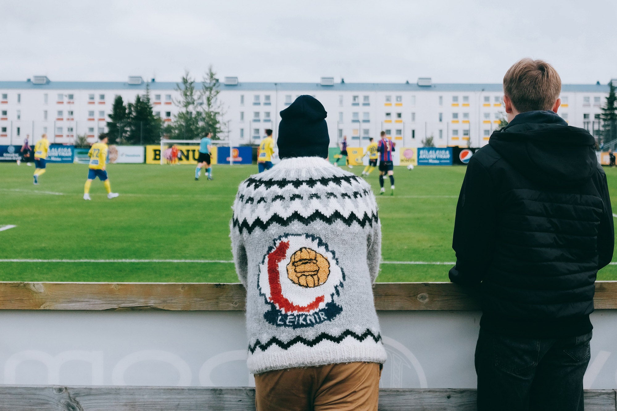 Partido de fútbol Leiknir vs KA Akureyri, Islandia