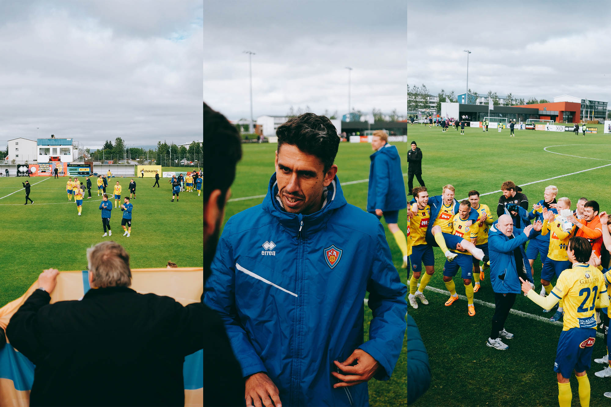 Partido de fútbol Leiknir vs KA Akureyri, Islandia