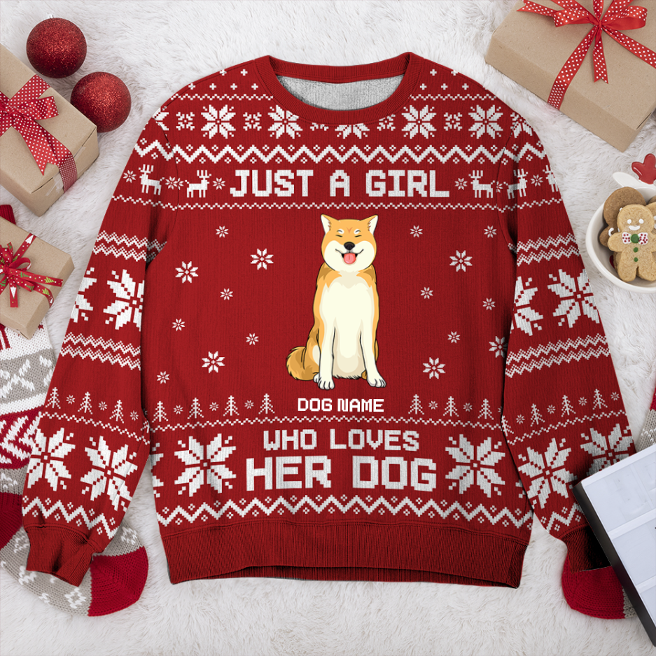 shiba inu christmas sweater