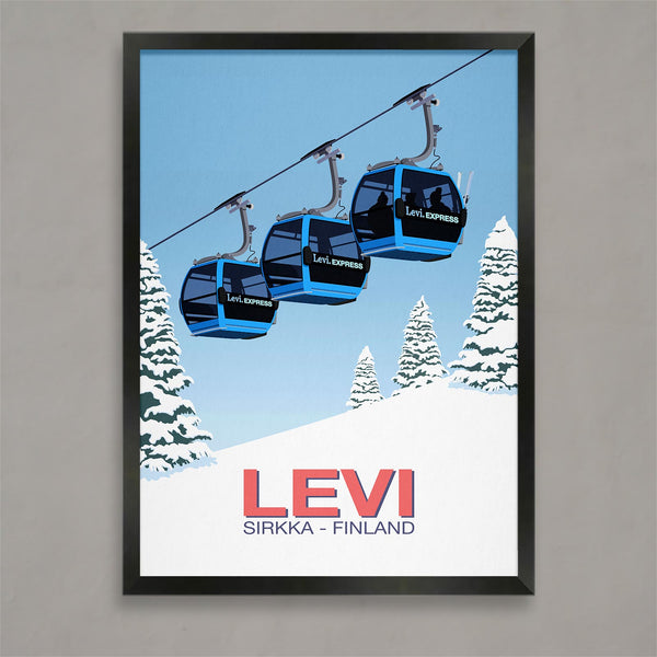 Levi ski poster – Ski Poster & Art Prints - Shop Online | Steve Ash  Illustration