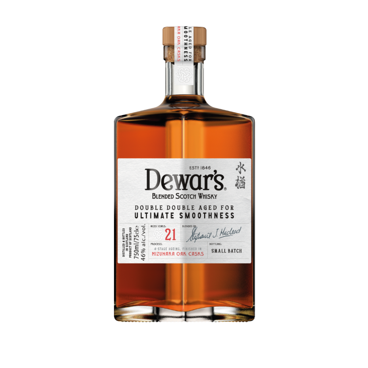 Dewar's Double Double 21 Year Old Mizunara Oak 750ml - BSW Liquor product image