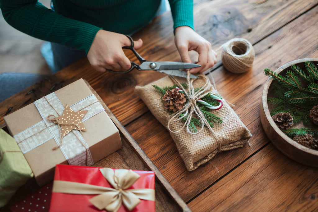 fabric gift wrapping