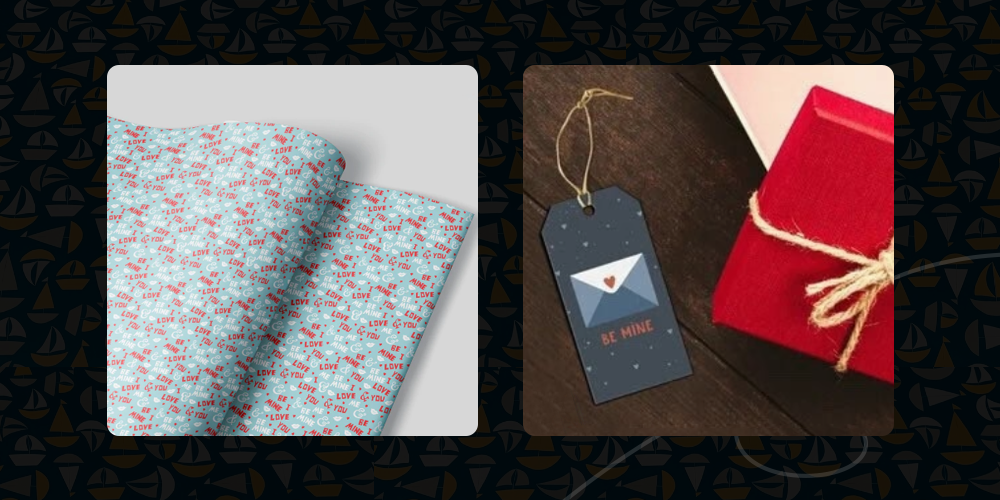 Printed Wrapping Paper and Gift Tags