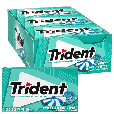 Trident Cannelle Sugar Free Gum, 12 paquets de 14 Maroc