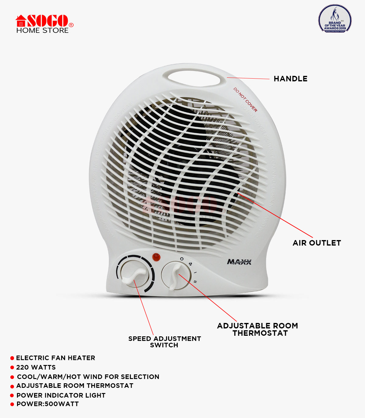 Vergissing Groenteboer Niet essentieel MAXX - Electric Fan Heater (MX-117) - No Warranty | Jodiabaazar.com –  JodiaBaAzar.com