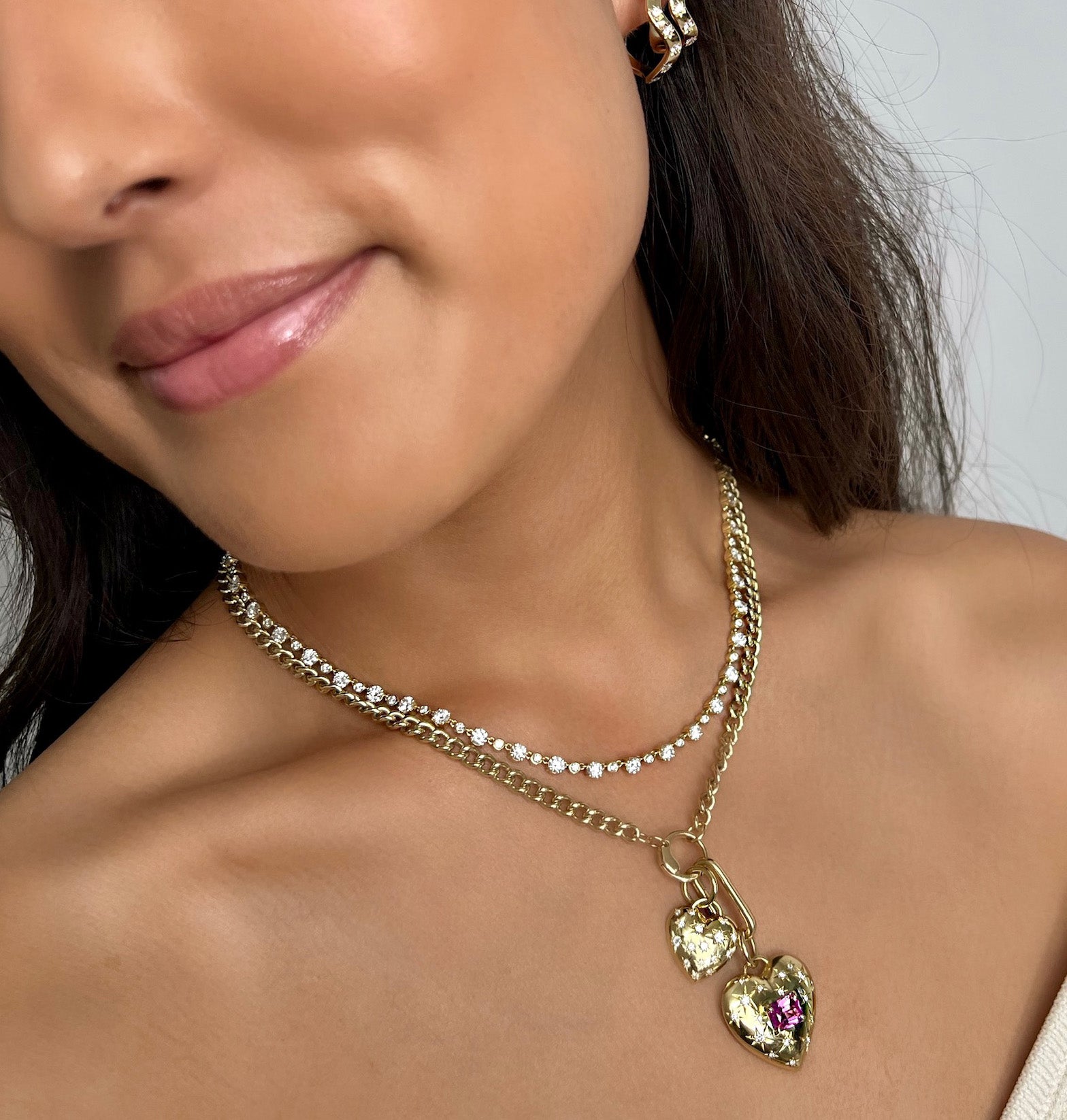 Forget-Me-Not Pink Sapphire and Diamond Pendant