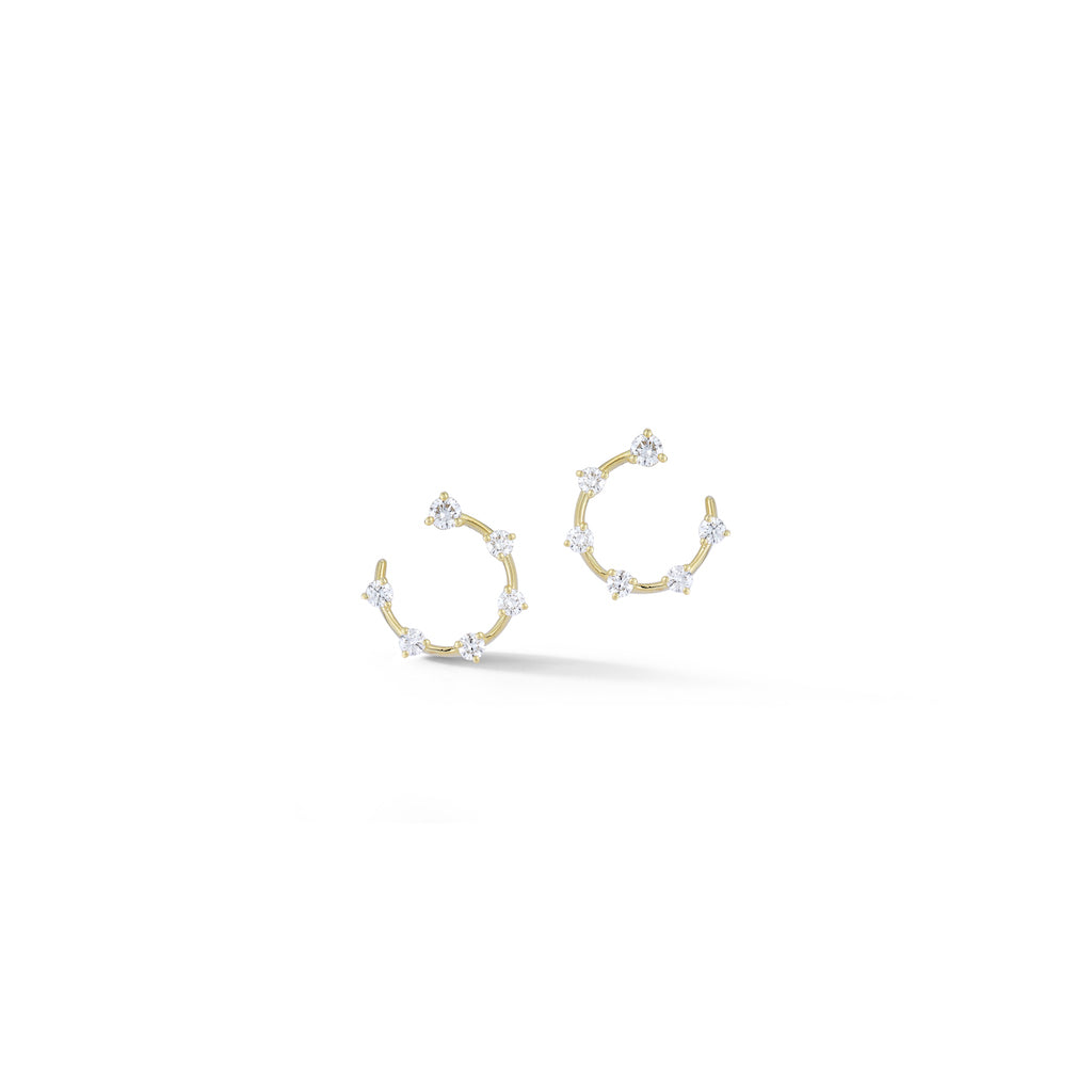 14K Gold Diamond Hoop Earrings – FERKOS FJ