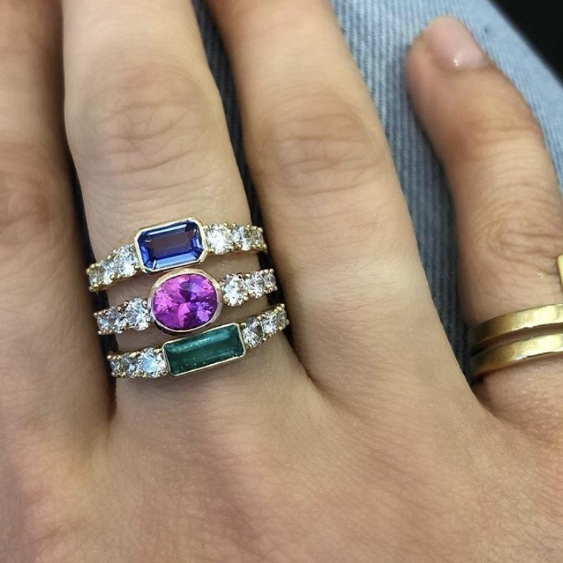 Tokyo Bezel Gemstone Infinity Ring – Ashley Schenkein Jewelry Design