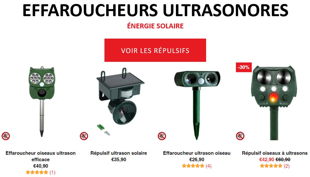 Voir les répulsifs ultrasonores