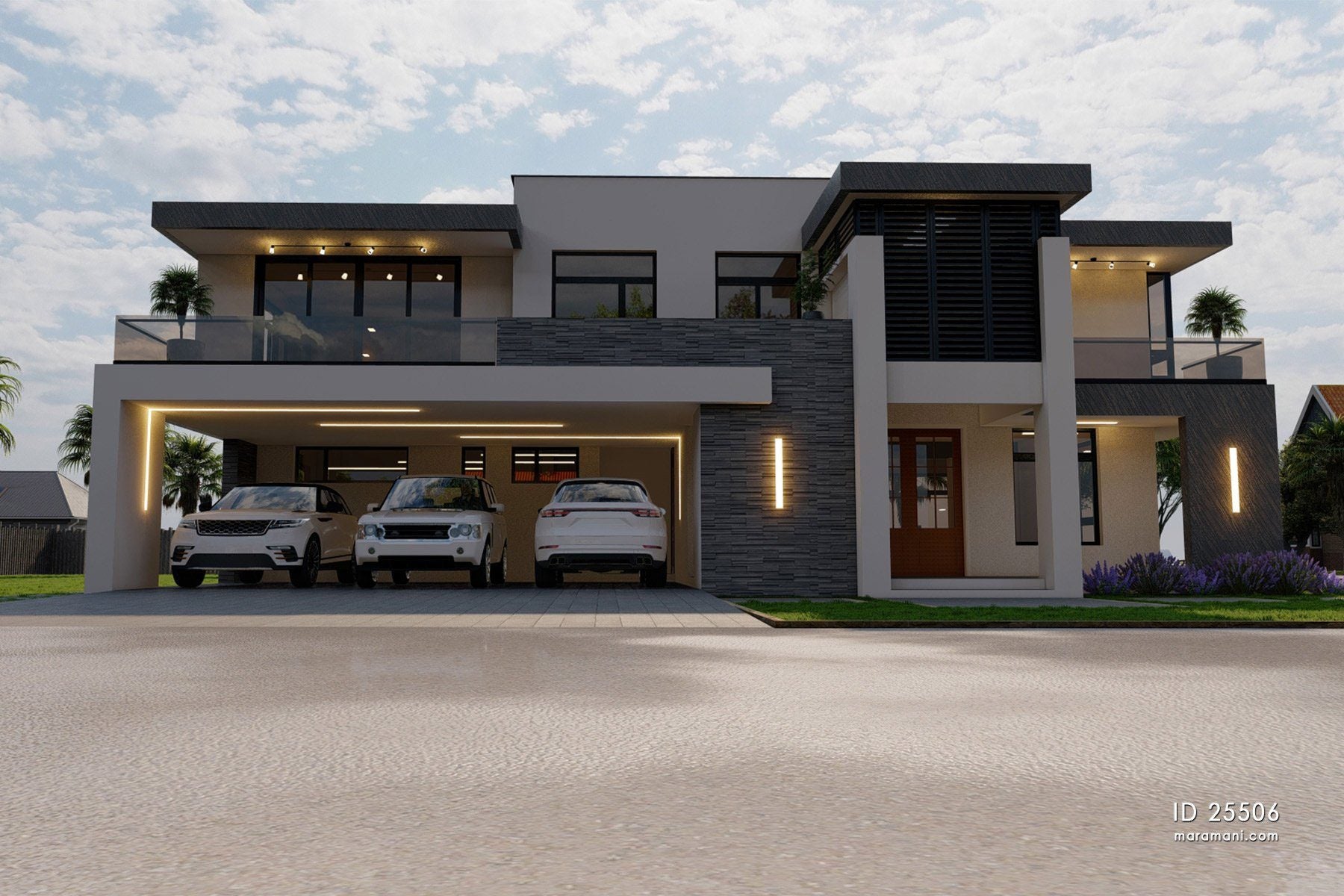 Modern 5 Bedroom Double Storey House Id 25506 House Plans By Maramani