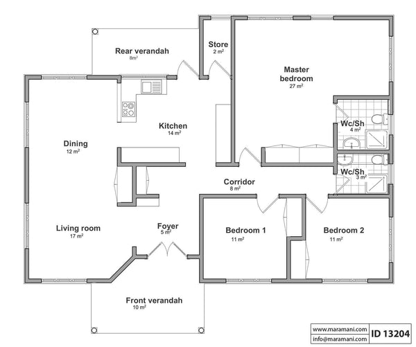 Three Bedroom House - ID 13204 - Maramani.com