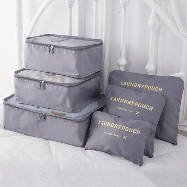 6 PCS Travel Storage Bag Set for Clothes Tidy Organizer Wardrobe Suitc