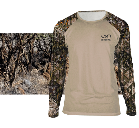 Women's Hunting Camo Long Sleeve UV Shirts FS13W, Grunge Camo / XX-Large