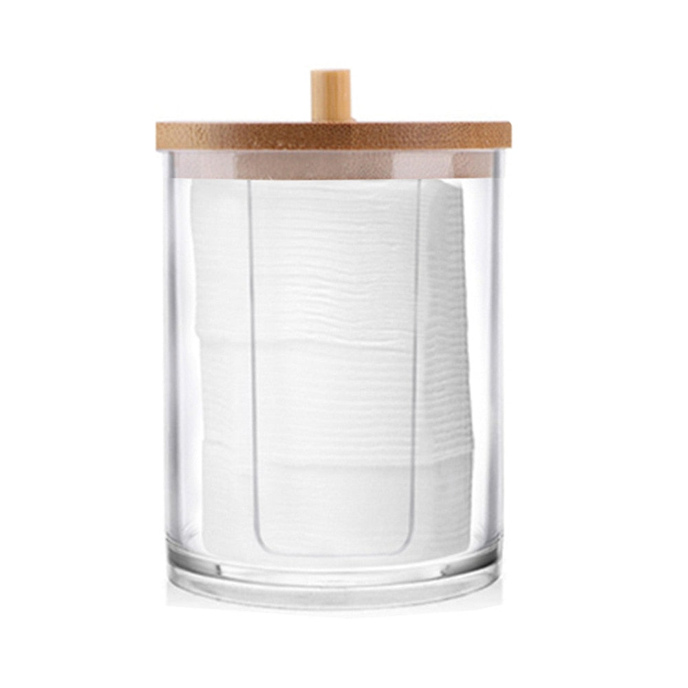 Acrylic Containers with Bamboo Lids, Multiple Sizes